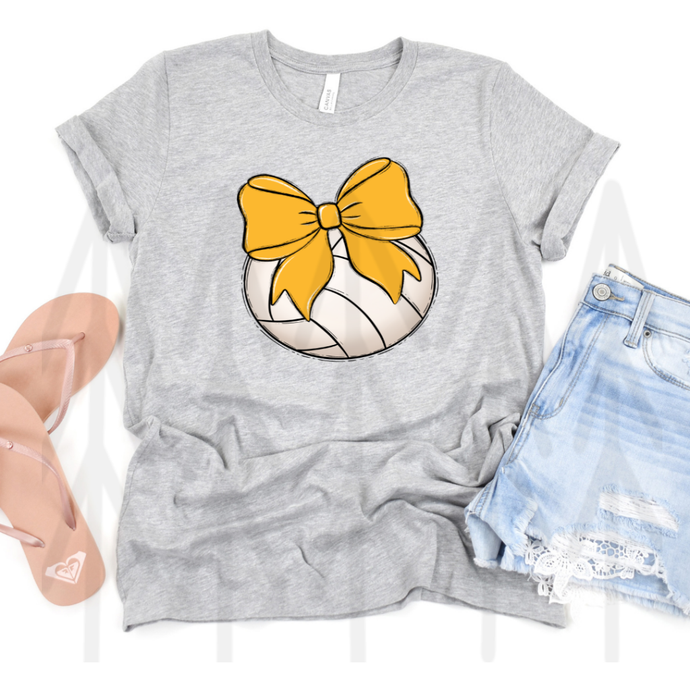 Bows And Balls Volleyball Yellow Gold