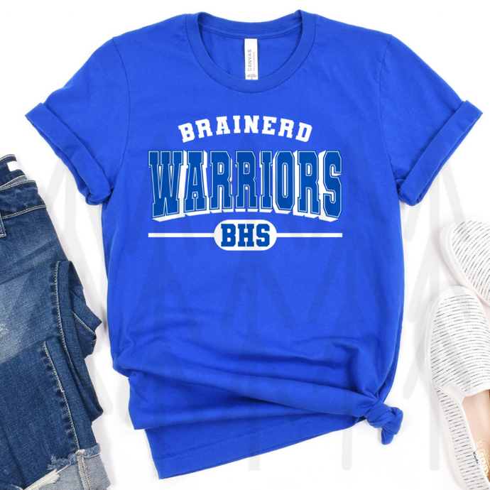High School Mascots - Brainerd Warriors - White (Adult - Infant)