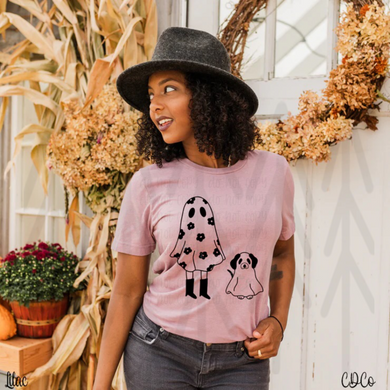 Ghost Girl With Dog Shirts