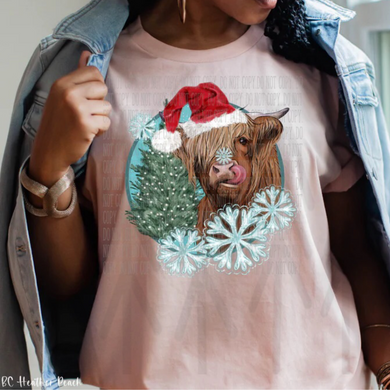 Highland Cow Santa Shirts