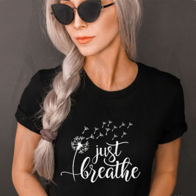 Just Breathe - Dandelion White Design Shirts