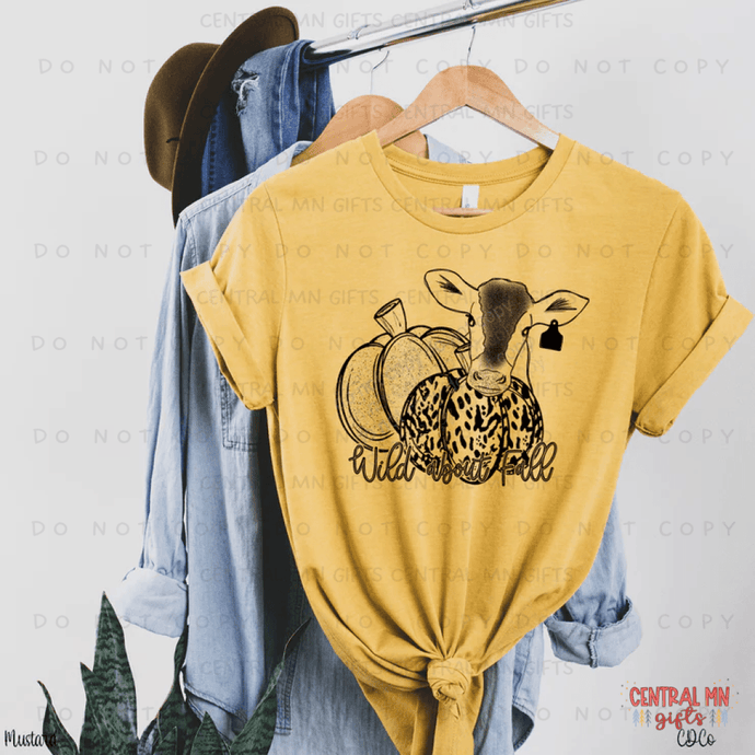 Wild About Fall Cow Shirts