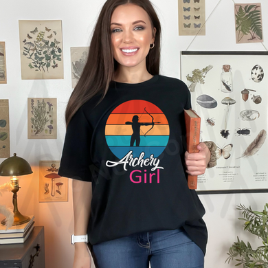 Archery Girl Silhouette (Adult - Infant) Shirts