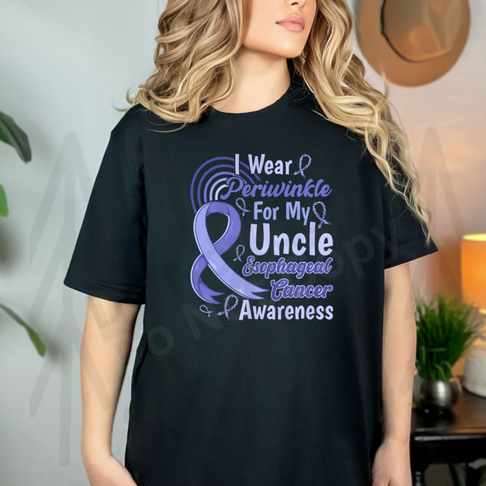 Esophageal Cancer Awareness - I Wear Periwinkle Uncle (Adult Infant) Shirts