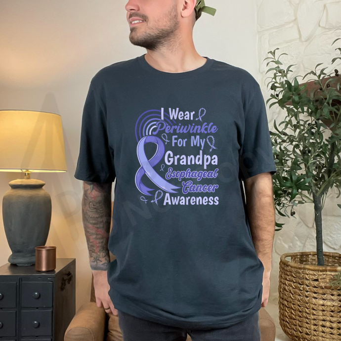 Esophageal Cancer Awareness - I Wear Periwinkle Grandpa (Adult Infant) Shirts