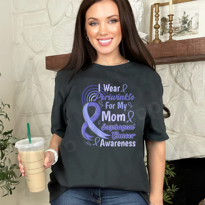 Esophageal Cancer Awareness - I Wear Periwinkle Mom (Adult Infant) Shirts