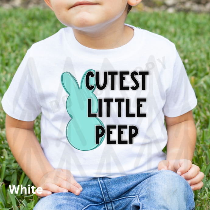 Cutest Little Peep - Blue (Youth) Shirts & Tops