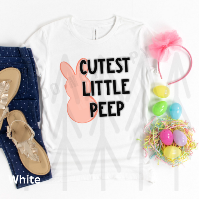 Cutest Little Peep - Pink (Youth) Shirts & Tops