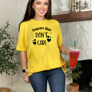 Daycare Hair - Dont Care With Hearts Shirts