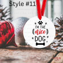 Load image into Gallery viewer, Dog - Ceramic Ornament 3 Round Ornaments
