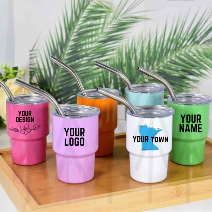 3 oz Shot Glass Tumbler - 6 Pack - Customizable