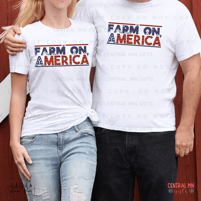 Farm On America - Navy Red Shirts