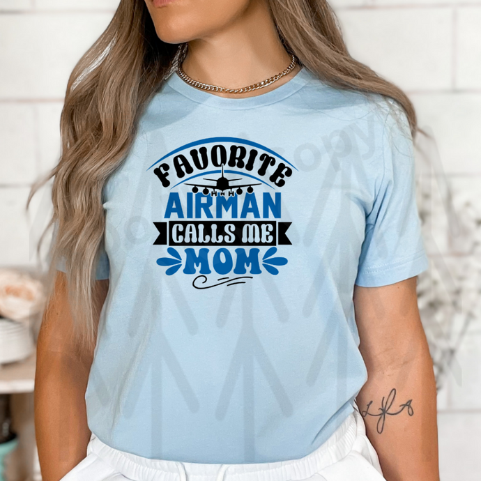 Favorite Airman Calls Me - Blue And Black - Mom