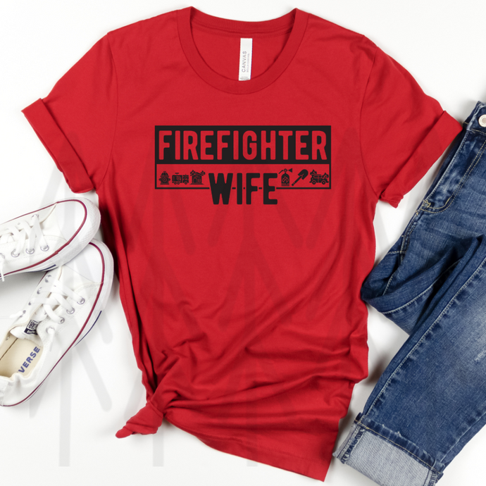 Firefighter Wife - Black