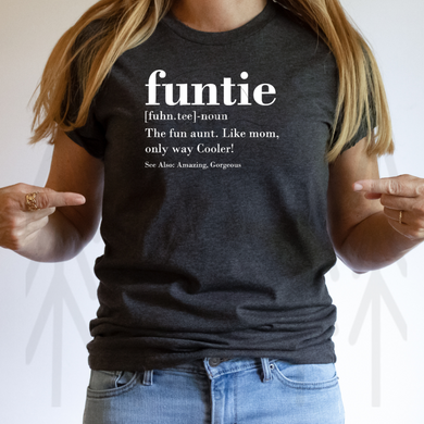 Funtie - White Lettering Shirts