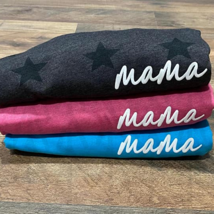 Mama - Puff Paint Shirts