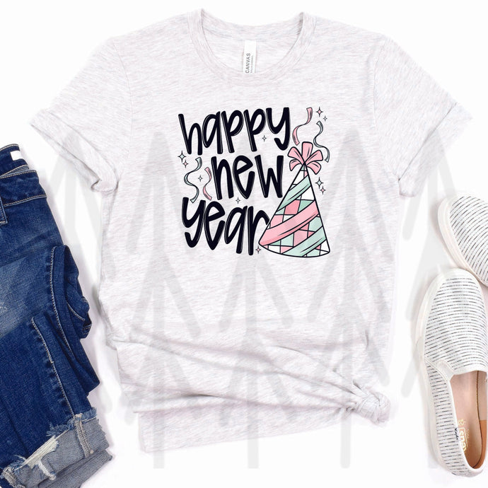 Happy New Year Retro Pastels (Adult - Infant)