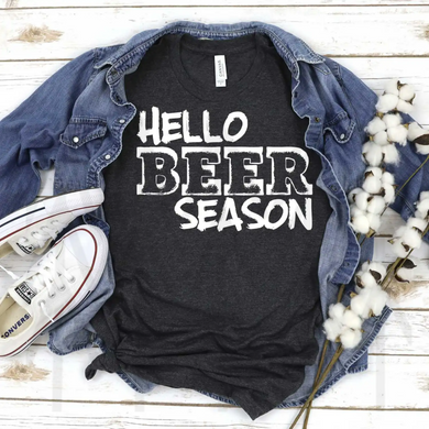 Hello Beer Season - White Lettering Shirts