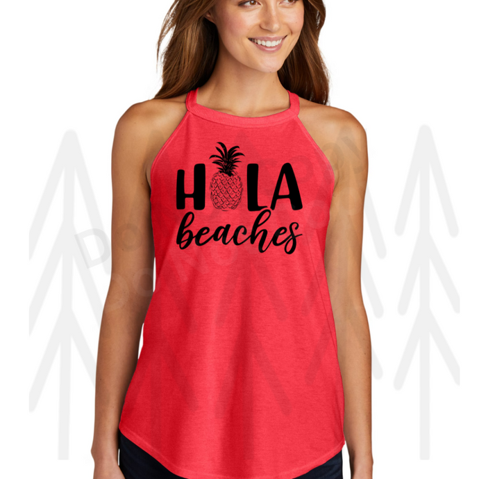 Hola Beaches - Black Lettering Shirts