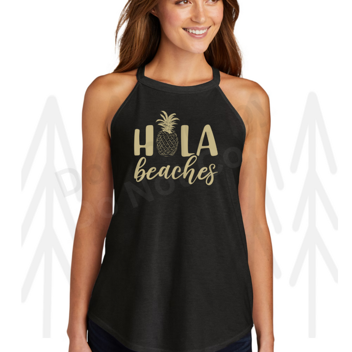 Hola Beaches - Gold Lettering Shirts