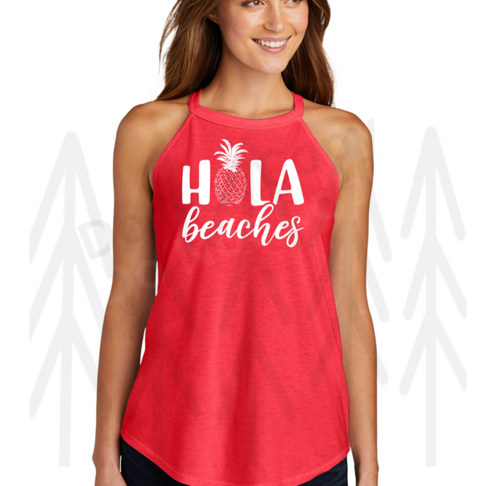 Hola Beaches - White Lettering Shirts