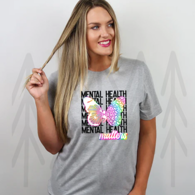Mental Health Matters - Black Lettering Shirts