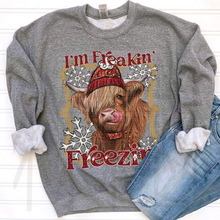 Load image into Gallery viewer, Im Freaking Freezin With Cow Shirts

