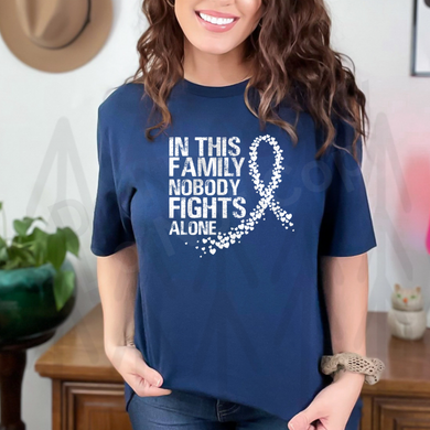In This Family Nobody Fights Alone - White (Adult Infant) Shirts