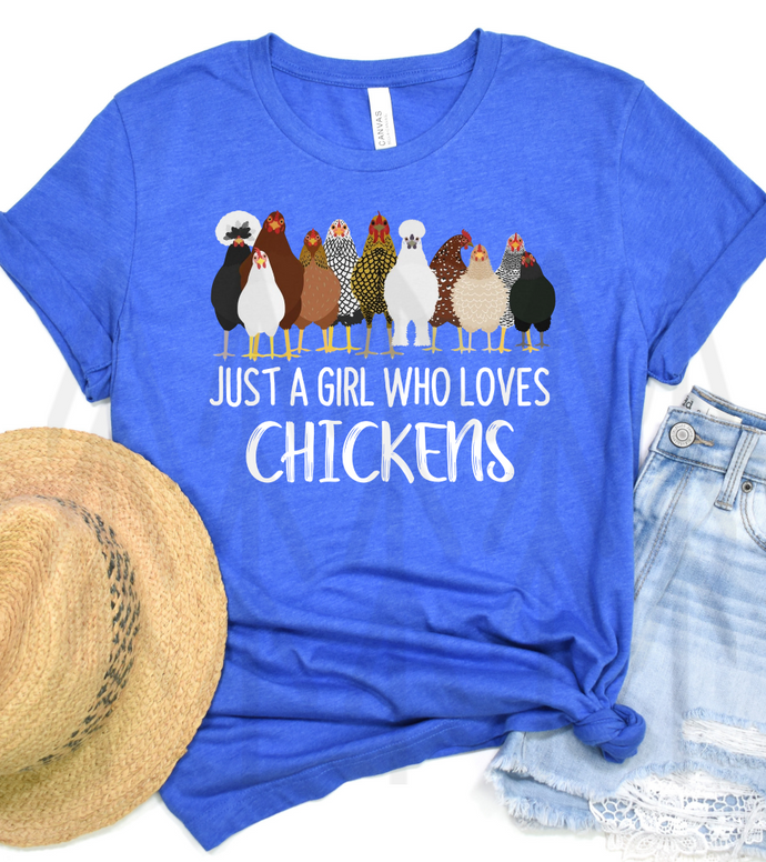 Just A Girl Who Loves Chickens - White (Adult - Infant)