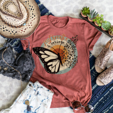 Just Breathe - Butterfly Shirts