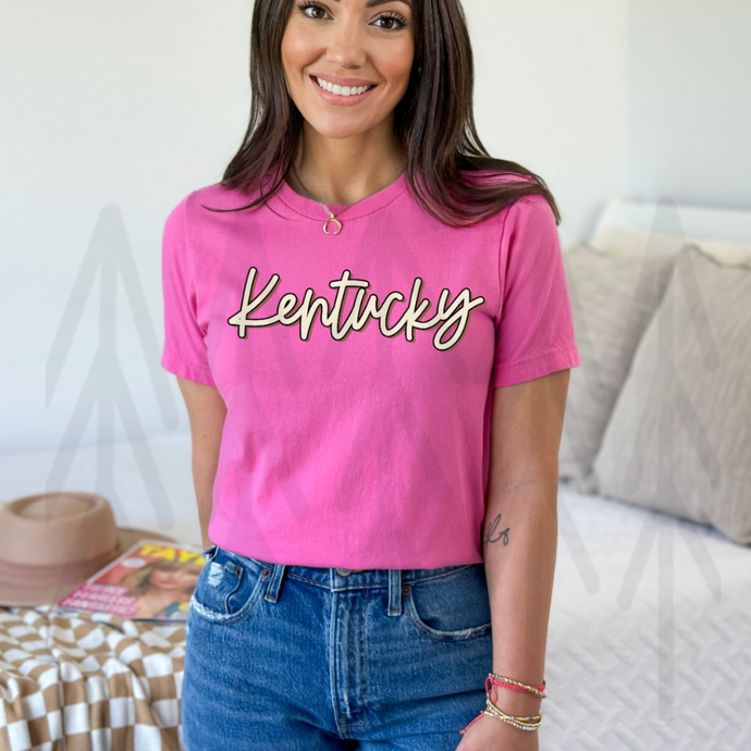 Kentucky Boho Script State (Adult Shirt)
