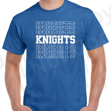 Knights - Stacked White (Adult Infant) Shirts