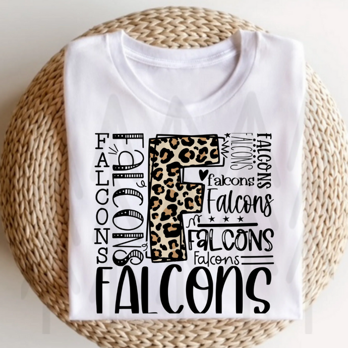 Falcons - Leopard Typography (Adult)