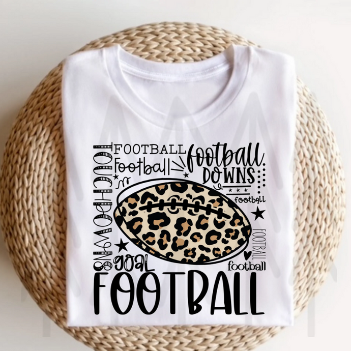 Leopard Typography - Football