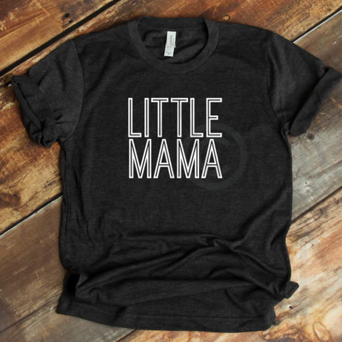 Little Mama - White Lettering (Youth) Shirts & Tops