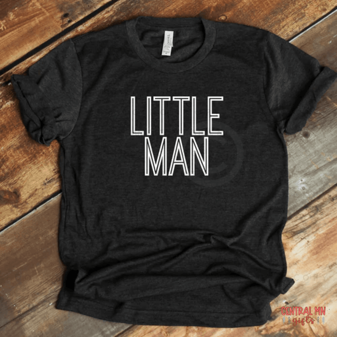 Little Man - White Lettering (Youth) Shirts & Tops
