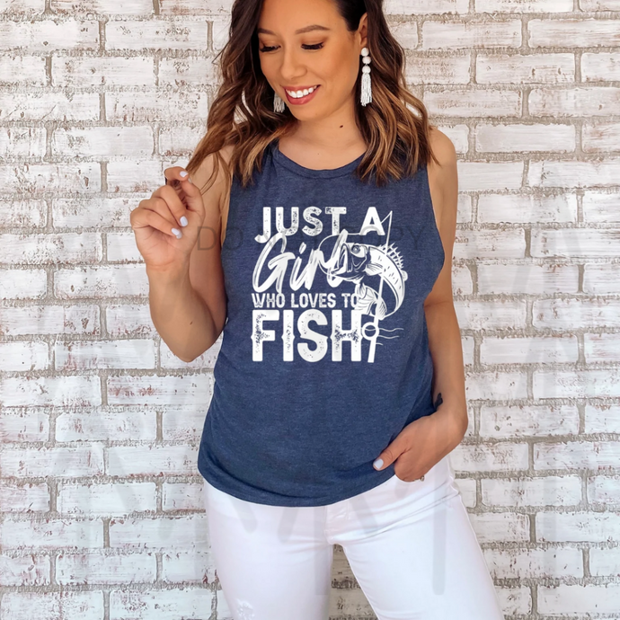 Just A Girl Who Loves To Fish Shirts