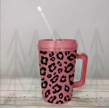 Load image into Gallery viewer, 34 Oz Old School Flashback Mega Cups Blush Leopard Drinkware
