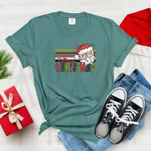 Load image into Gallery viewer, Merry Christmas Retro Stripe Santa (Adult - Infant)
