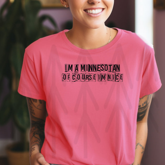 I'm a Minnesotan Of Course I'm NIce (Adult - Infant)