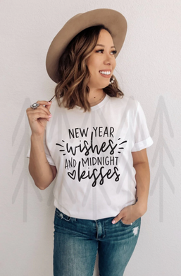 New Year Wishes And Midnight Kisses - Black Shirts & Tops