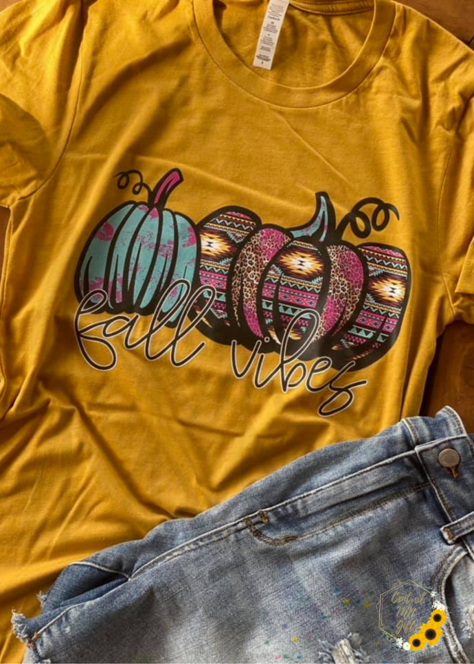Fall Vibes - Distressed Pumpkins Shirts