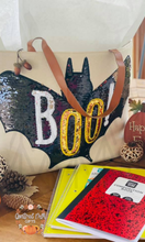 Load image into Gallery viewer, Halloween Jute / Sequin Totes - Limited Quantities Boo Tote Bag
