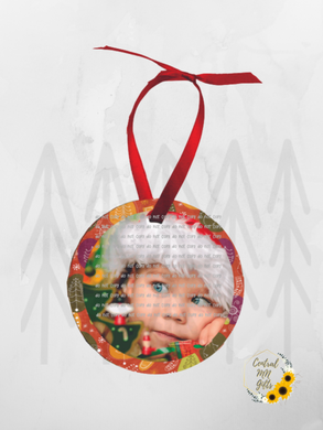 Custom - Round Full Faced Ornament Single Sided Ornaments