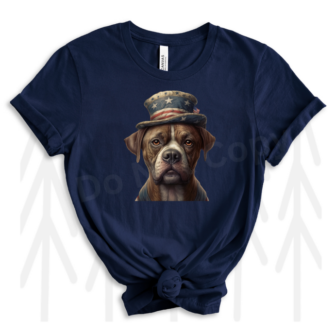 Patriotic American Dog - #1 Boxer (Adult - Infant)