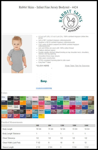 Size & Color Charts