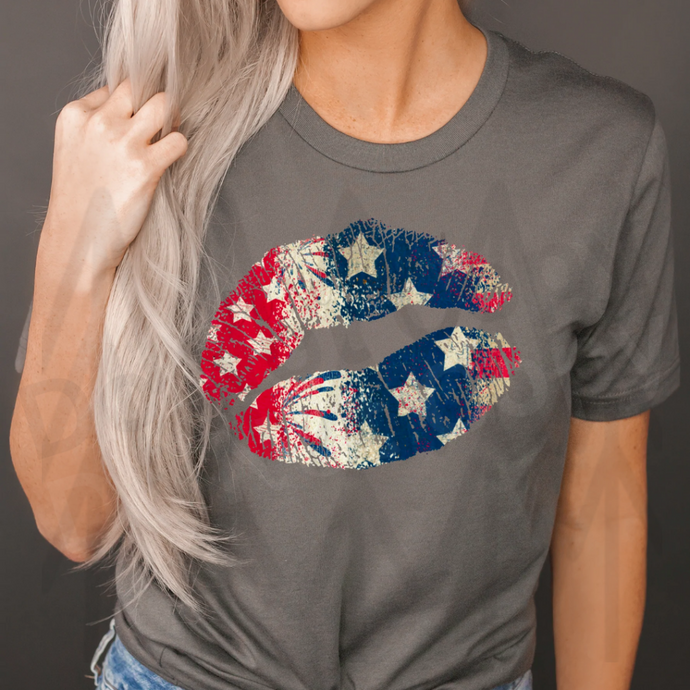 Red White Blue Lips