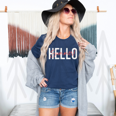Hello Summer - White (Adult Infant) Shirts