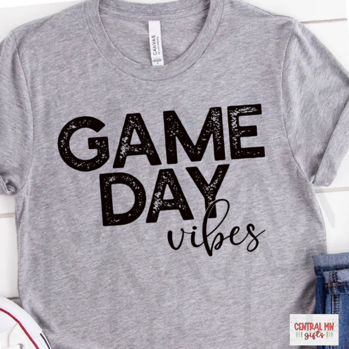 Game Day Vibes - Black Design Shirts