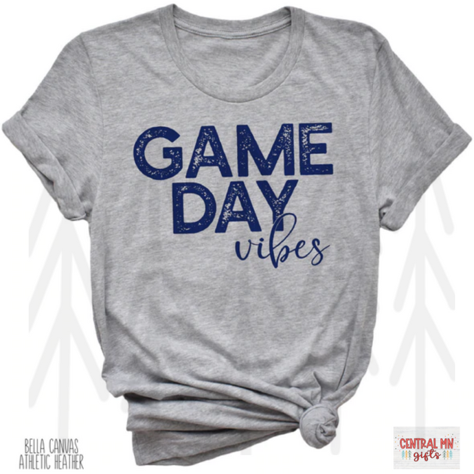 Game Day Vibes - Navy Design Shirts